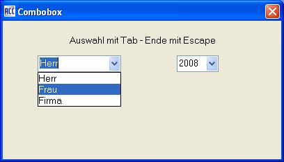 Combobox mit Acc-Cobol