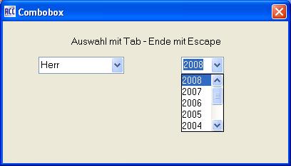 Combobox mit Acc-Cobol